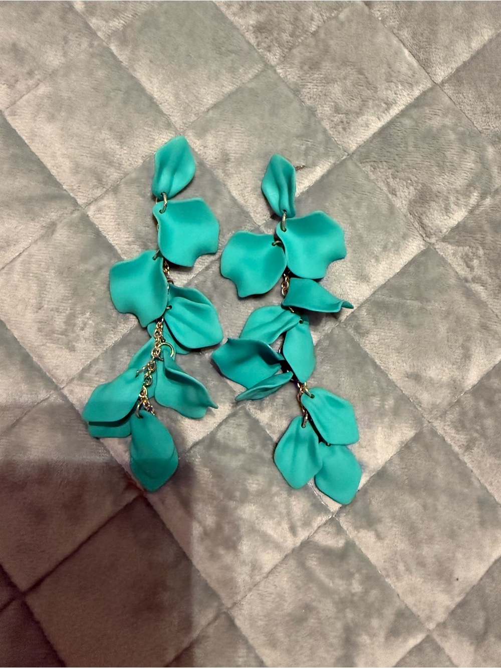 Turquoise Petal Drop Earrings - Women's Jewelry